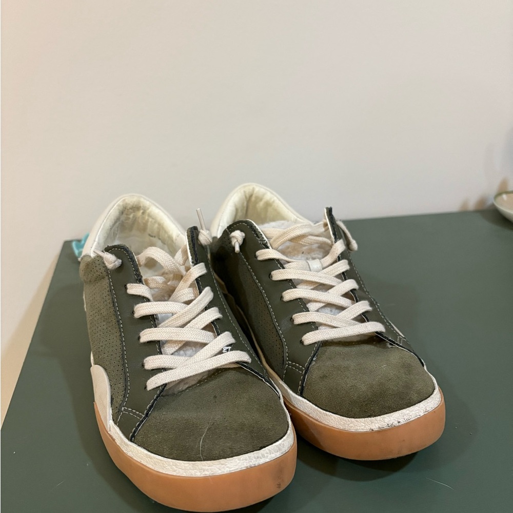 DV by Dolce Vita Green and White Sneakers